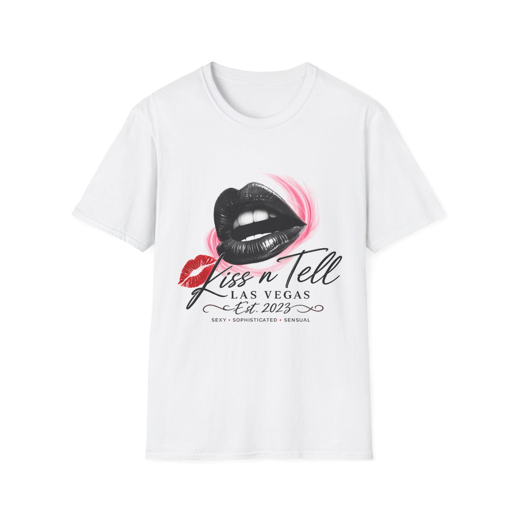 'Kiss n Tell Las Vegas' Graphic Tee (Bla